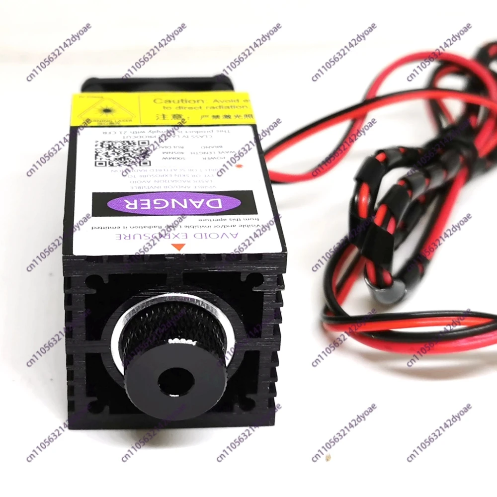 Focusable 405nm 500mw Blue-violet PWM Engraver Laser Dot Module Cooling Fan DC12V Engraving