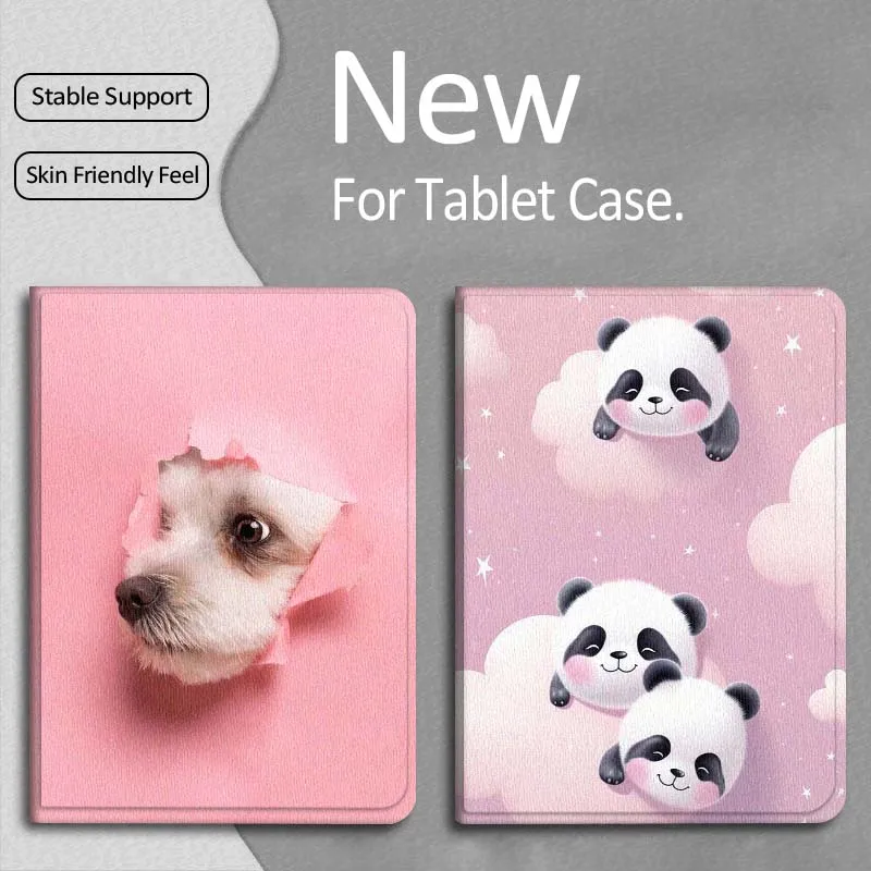 

Panda Art Dog Cat For Apple iPad Pro Air 13 2 7th 6th 2025 M2 M3 M4 M512.9 13 inch Foldable Tablet Case Gift