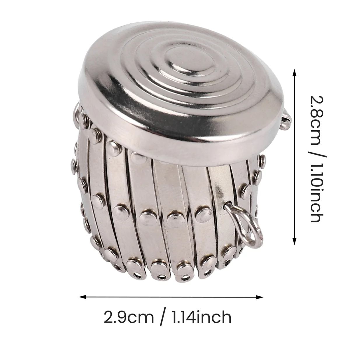 ABQR – sacs à finition ronde, matériel de cadre de sac à main, sac à stylos, cadre d'embrayage, fermoir, cylindre de pièce de monnaie, accessoires de sac à main (argent)