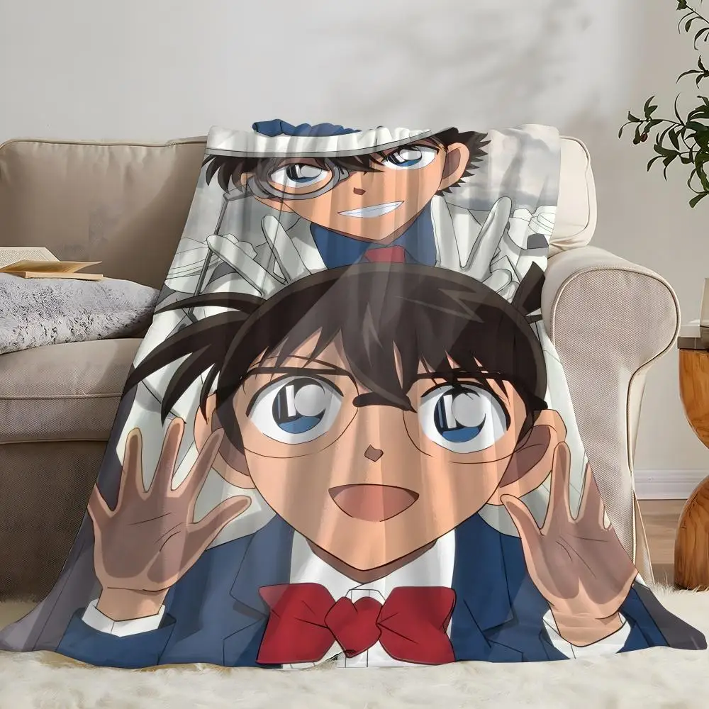 المحقق كونان رمي لينة المرجان الصوف بطانية 310gsm رقيق دافئ رمي ل أريكة سرير الأريكة ديكور غرفة نوم