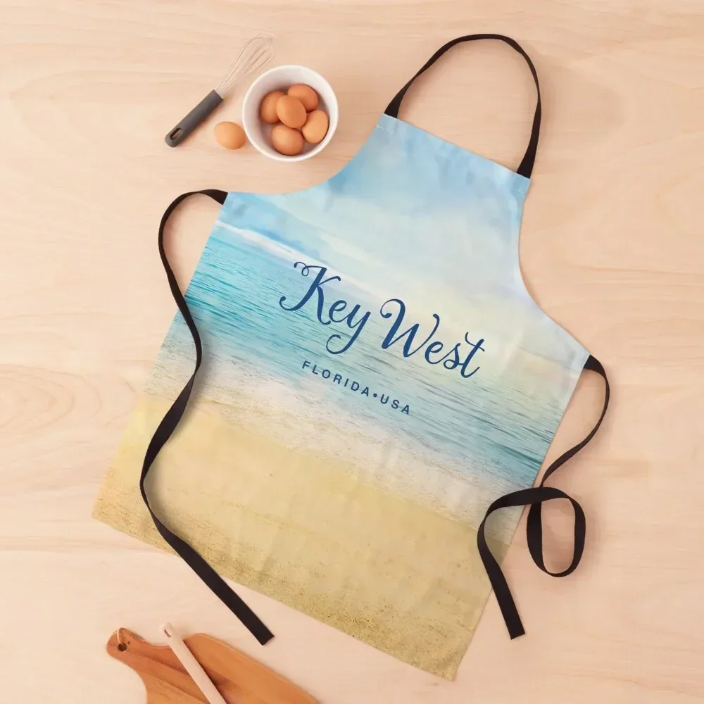 Key West Florida Seascape Apron professional hairdressing Women's Home Clothes Camping Apron