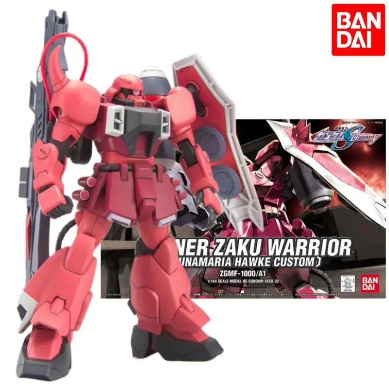 BANDAI Anime HG 1/144 ZGMF-1000/A1 GUNNER ZAKU WARRIOR Mobile Report Gundam Assembly Plastic Model Kit Action Toys Figures Gift