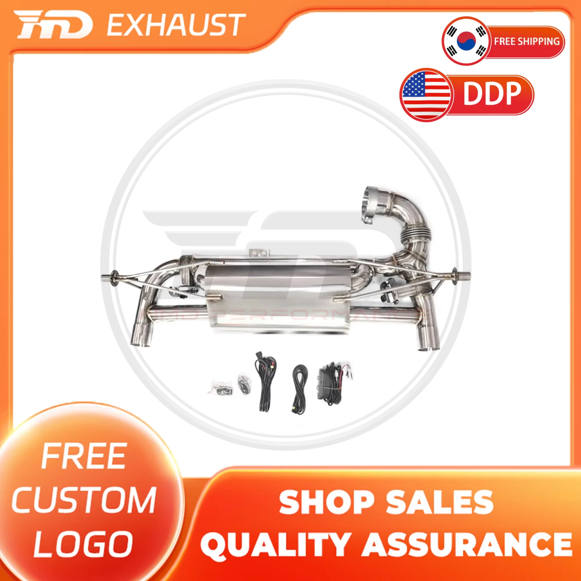 

HMD Hot sale Exhaust System Stainless Steel Catback exhaust for 2024+ Lotus Emira 2.0T With valve Modification Electronic Valve