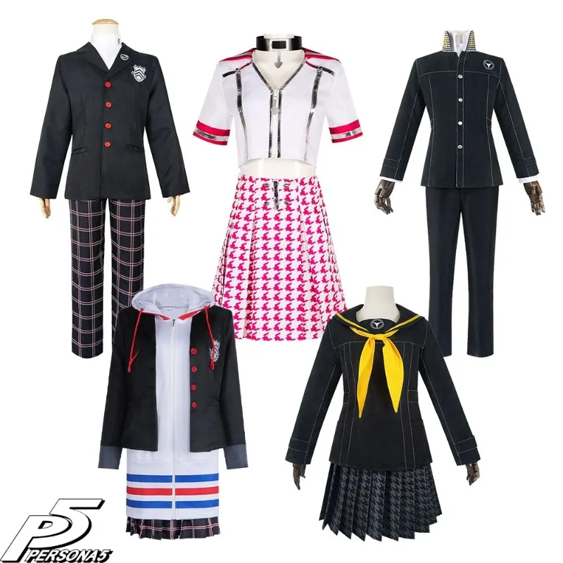 

Persona 5 Persona 4 Cosplay Costume Joker Ann Yu Rise Shujin Academy Yasogami Uniform Full Set for Halloween Cosplay Party