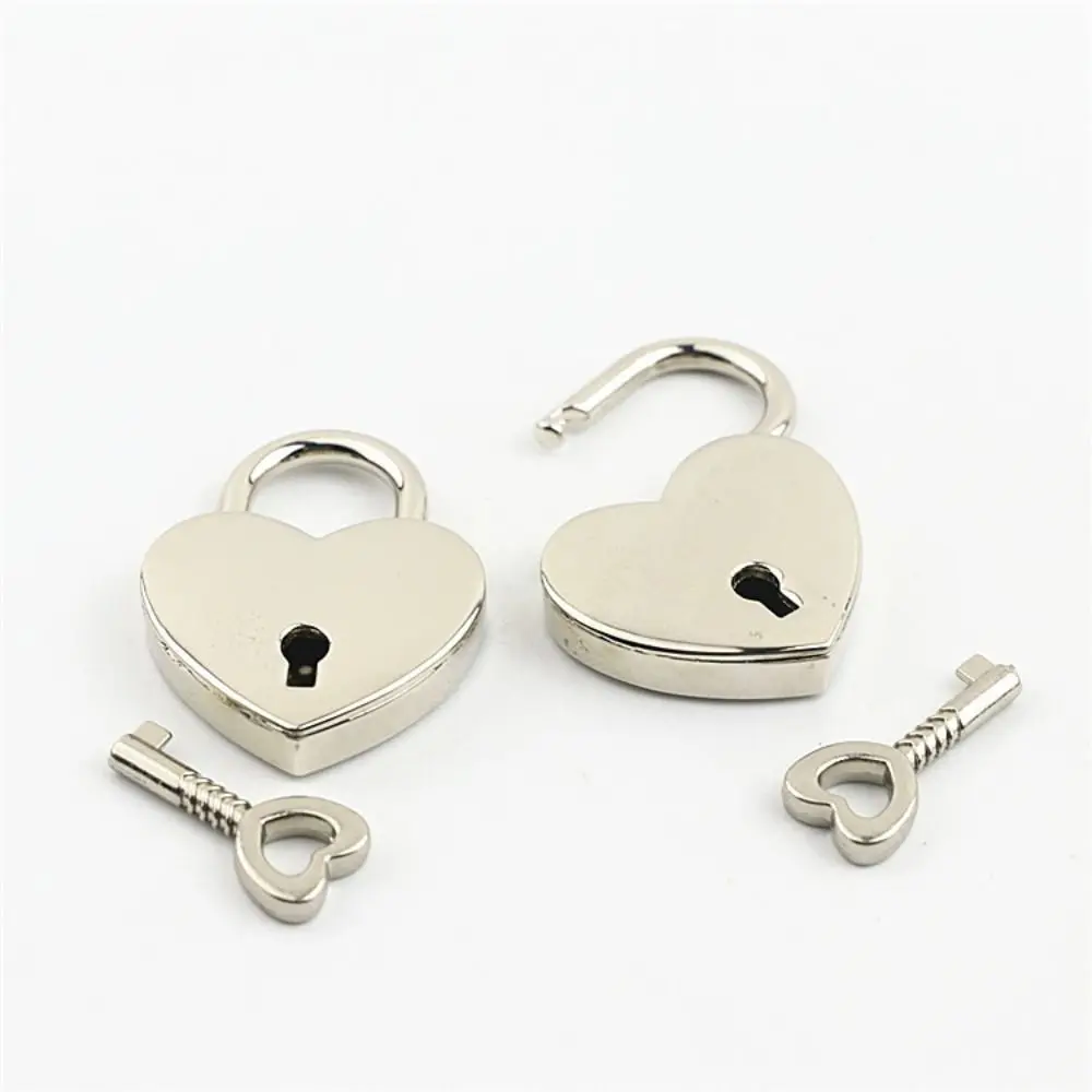 New Vintage Diary Book Suitcase Antique Style Mini Padlocks Heart Shape Padlock Key Lock