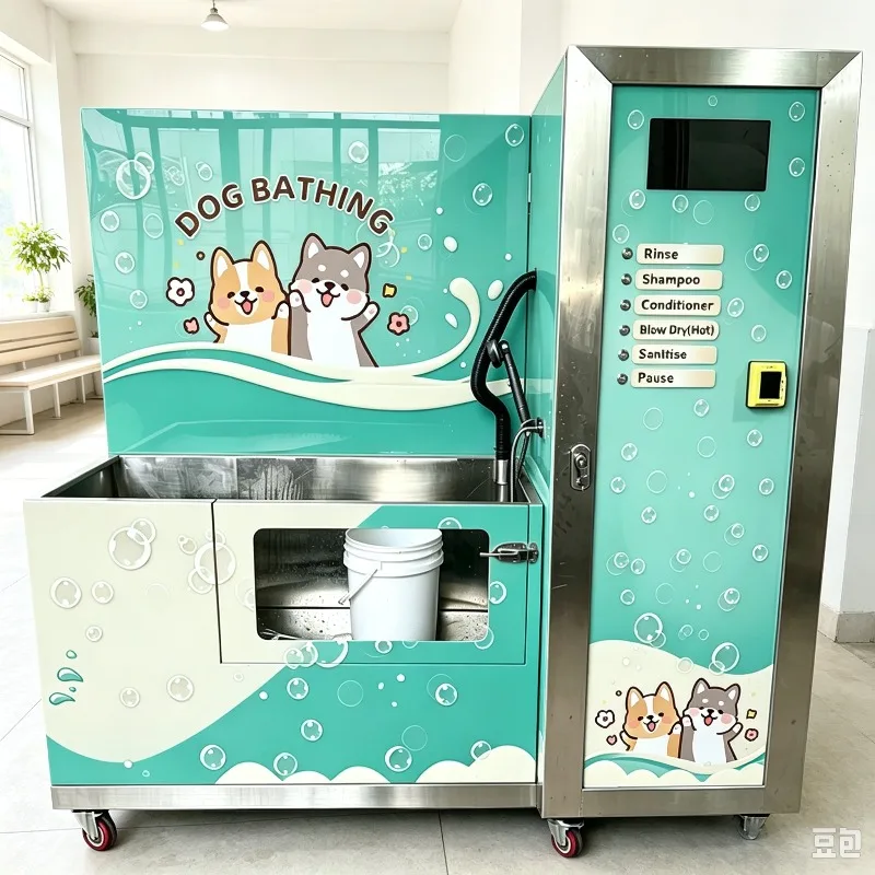 CE Standard Stainless Steel Dog Wash Station Anti-corrosion Self Service Pet Bath Equipment For Pet Shopping Mall FL Customized