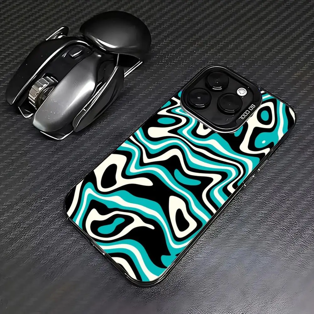 

Curve pattern Phone Case case for iPhone17 16 15 14 13 12 11 Pro/ Max/Plus shock-proof rear cover anti-fingerprint