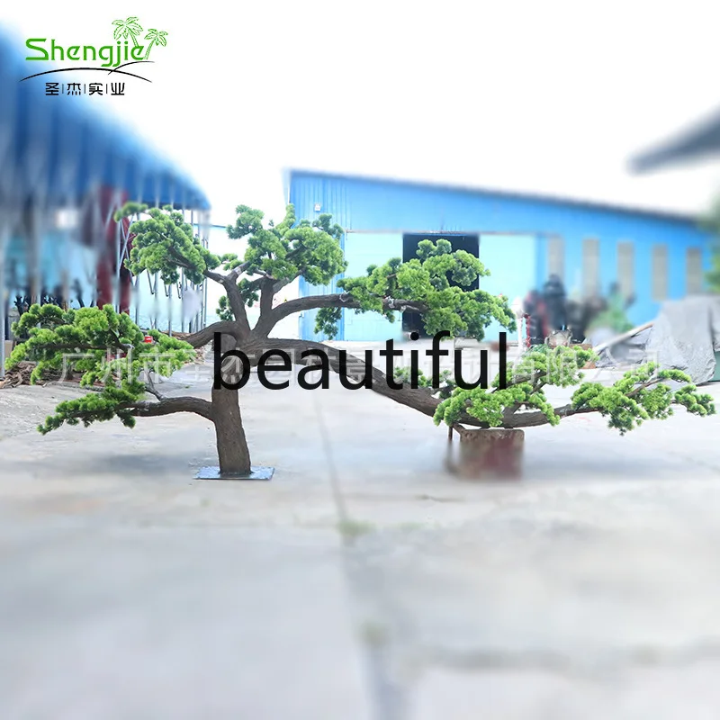 

Simulated pine welcome pine tree large lohan pine bonsai decorative ornament hotel exhibition hall landscaping fake tree