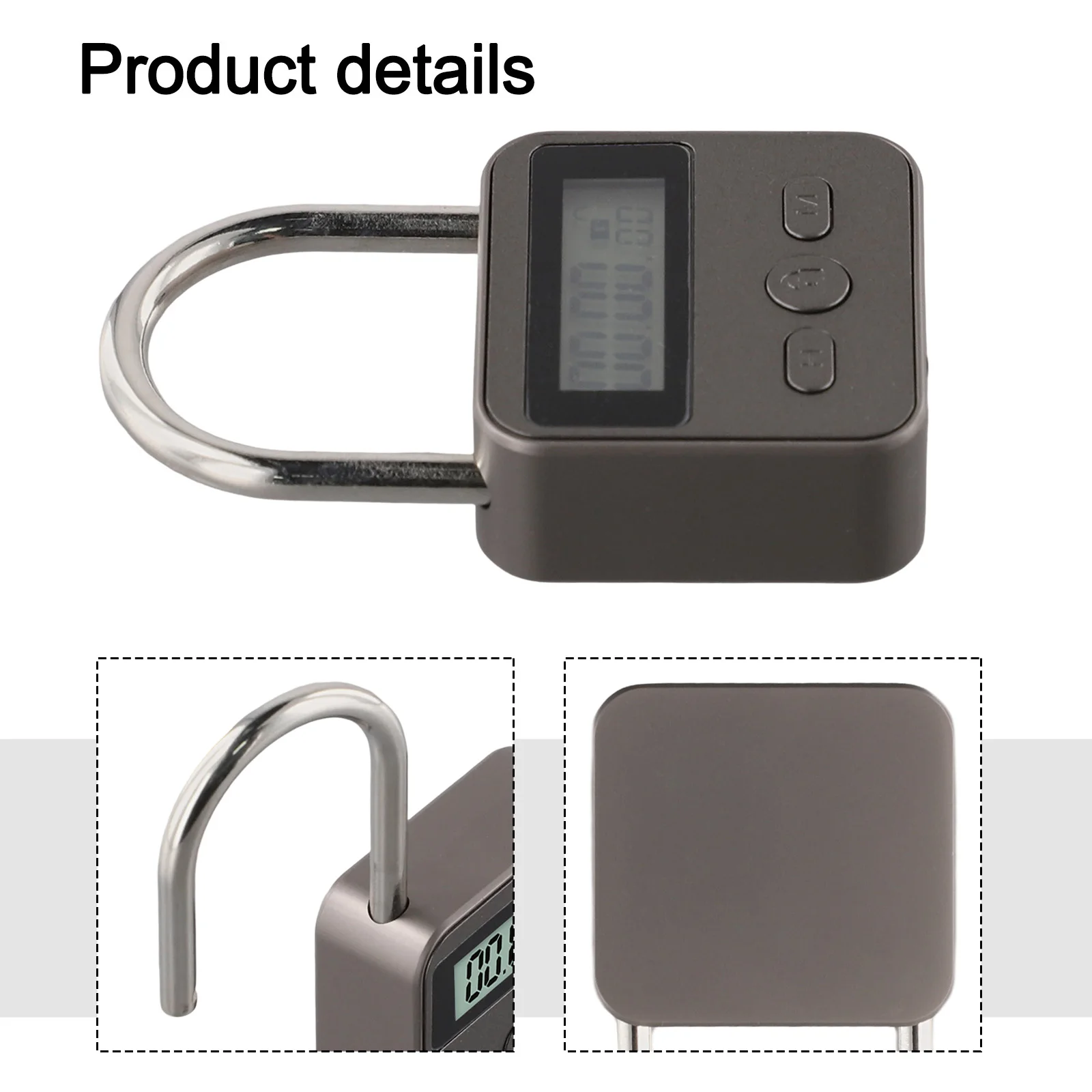 99 Hour Digital Timer Padlock Multi Function Lock Keyless Lock LCD Display Lock 99 Hours Timer Alarm Reminder Feature