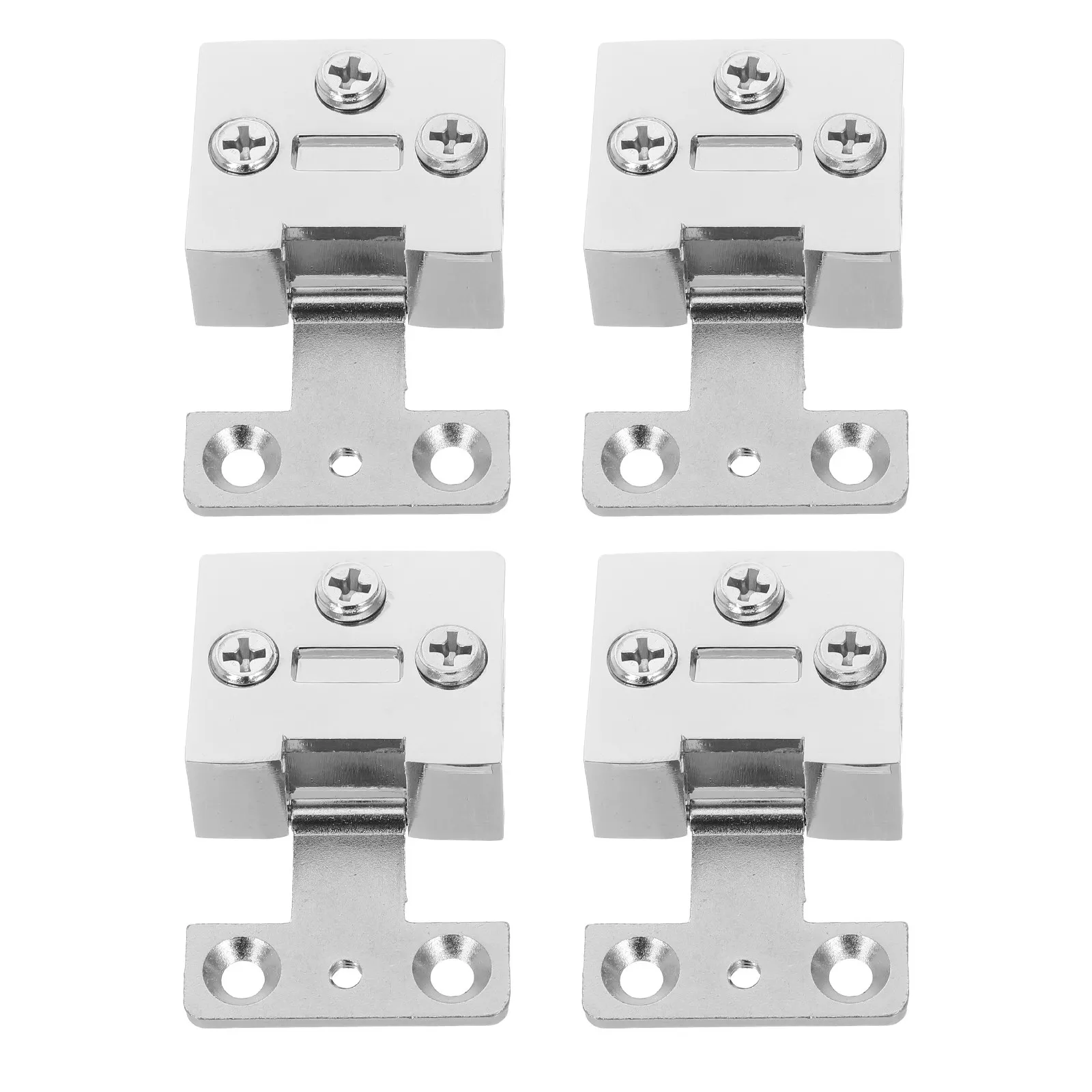 4Pcs Glass Door Hinges No Drilling 3-8mm Tempered Glass Clamp Easy Setup for Cabinet Wine Cabinets Bathroom Shower Doors