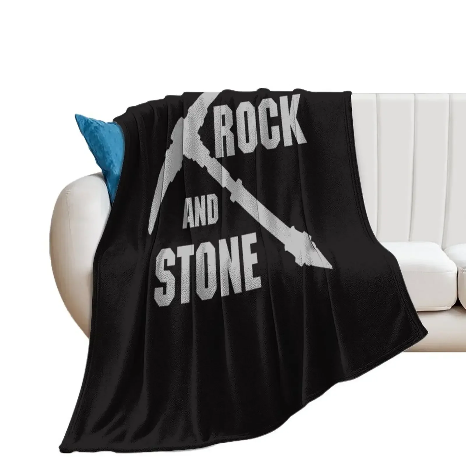 Rock and Stone! - Grey Throw Blanket Sofas Luxury St Blankets