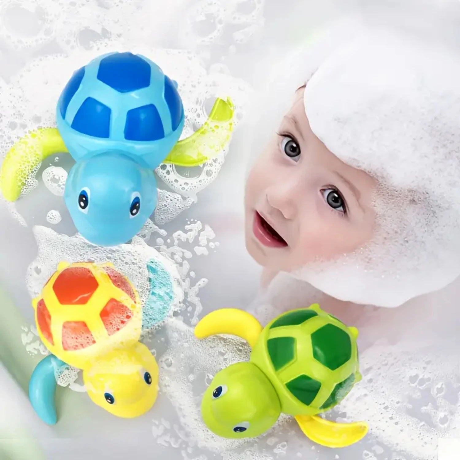 Enhance your bath time with fun and relaxation using this adorable little floating baby turtle bath toy. This cute and playful a