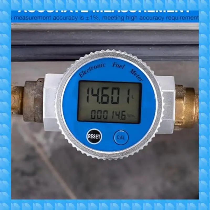 

2Pcs Digital Turbine Flow Meter 1In NPT Thread Water Flow Meter Fuel Meter Gas Oil Fuel Flowmeter, Flow Meter, For Gasoline