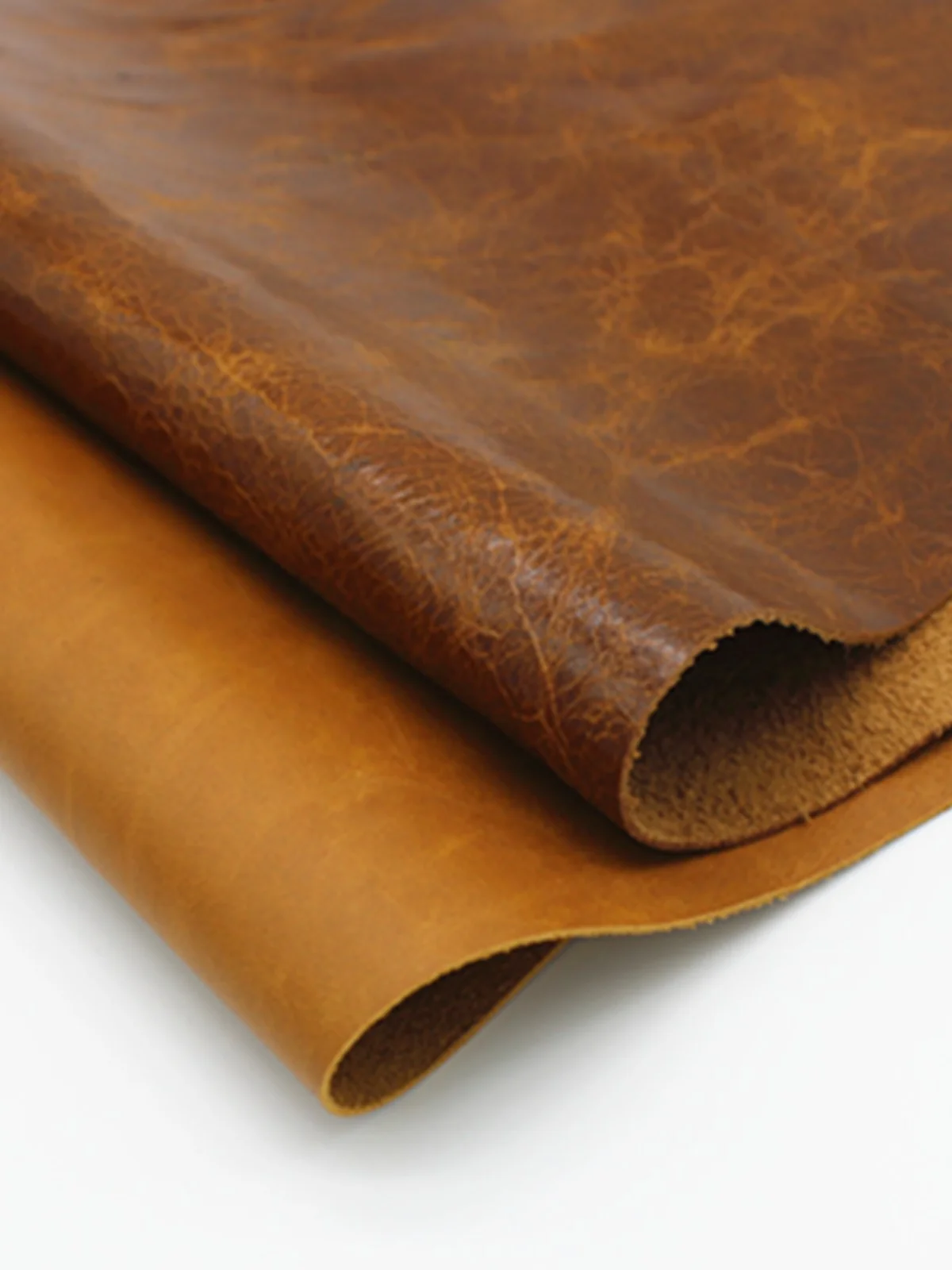 

Brown Plain Weave Retro Oil Wax Leather Leather, First Layer Cowhide Art European Sofa Seat Bedside Genuine Leather