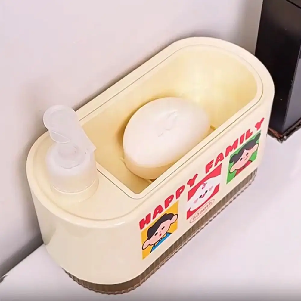 Dispenser di sapone per le mani 2 in 1 Pompa per sapone per le mani a prova di perdite Pressa manuale Scatola di sapone Tipo di pressa con spugna Dispenser di sapone doppio