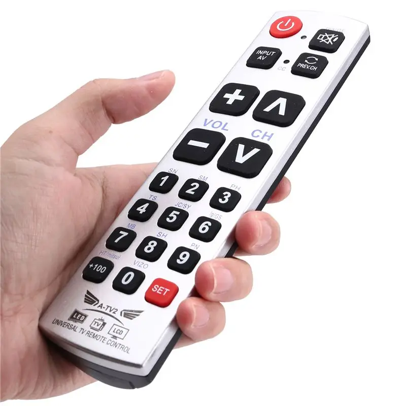 B27B Big Button Universal TV Remote Control A-TV2 TV LED LCD Remote Control Compatible For Galaxy Matrix Easy For Old People