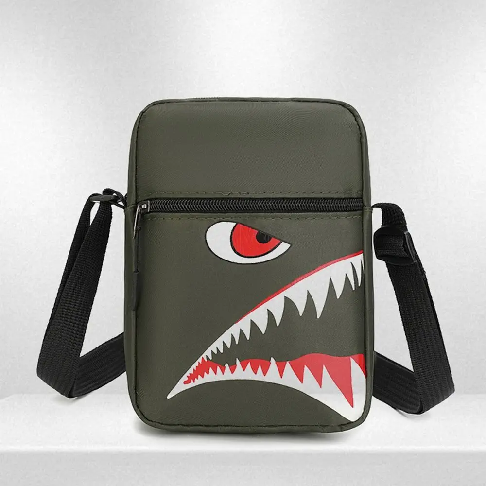 Casual Color Graffiti Men Shoulder Bag Large Capacity Oxford Crossbody Bags Small Square Bag