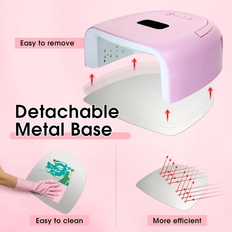 60W Professional Rechargeable UV LED Nail Lamp Wireless Gel Laquer Manicure Pedicure Lamps Smart Sensor Nail Dryer