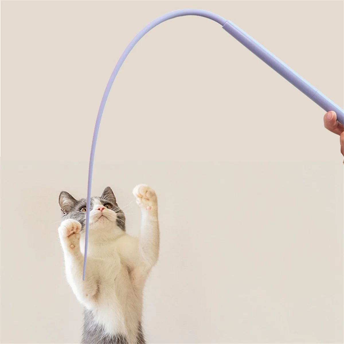 Simulated Mouse Tail Cat Toy Cat Teaser Funny Stick Silicone Long Tail Pet Interactive Toys for Cats Pet Kitten HuntingA