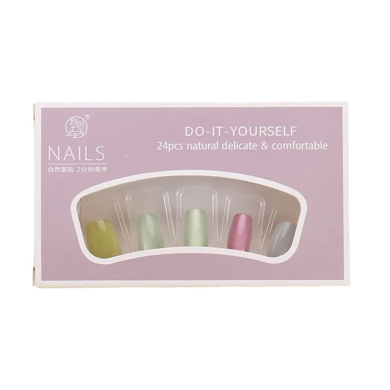

Nail Patch Wearing Nail Summer Colorful Cat's Eye Handmade Short Sweet Wind Fake Nail Patch New Detachable