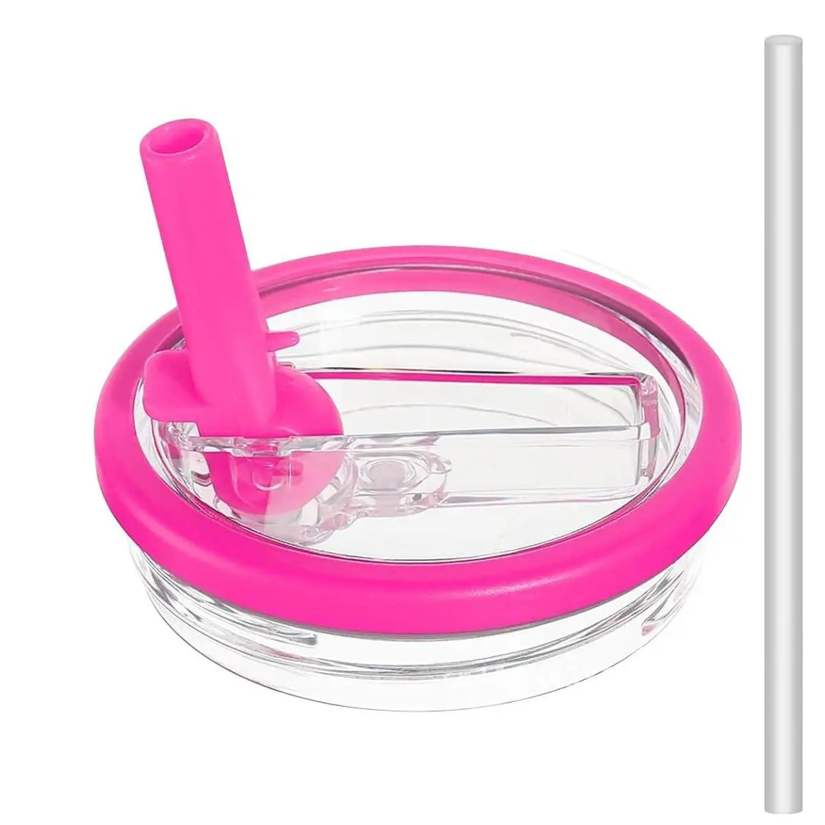 

40 oz tumbler lid replacement leak-proof spill-proof flip straw cup lid water bottle accessories