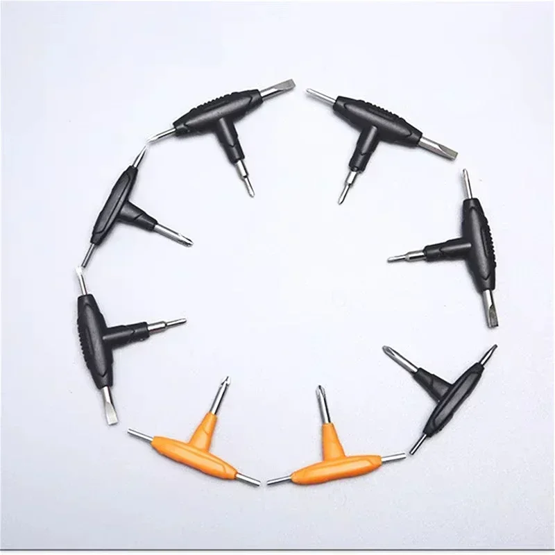 Orange Black T-shaped three-purpose Screwdriver Tool Sets Suitable for Maintenance Communication Equipment 6pcs/bag