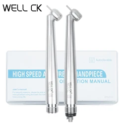Dental High Speed Handpeice 45° Degree Without LED Push Type Single Water Spray 2 And 4 Holes Air Turbine Dentist Use Materials