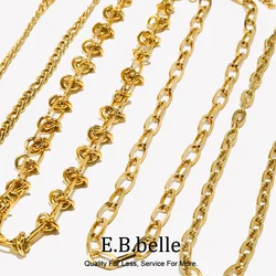 Hot Tarnish Free Stylish Stainless Steel Chain Choker Necklace Basic Link Lip Figaro Knot Twisted Chain Necklace For Women