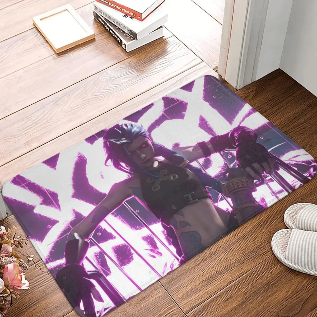 Bathroom Mat LOL League Of Legends Game Jinx Arcane Rug Home Doormat Living Room Carpet Decor