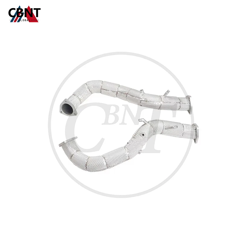 CBNT Exhaust-Pipe for Porsche Cayman 718 GT4 RS 4.0L Exhaust System Performance SS304 Catted/Catless Downpipe with Heat Shield