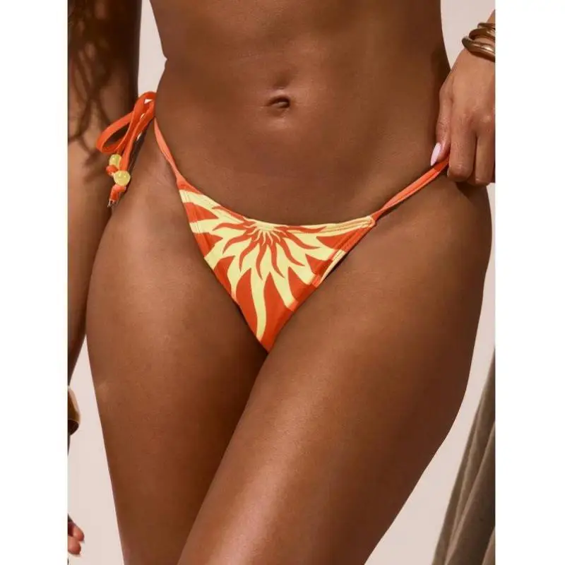 

Side-Tied Print Bikini Bot 5435 Sle Cross-Border Spring Collection Casual Sportswear Set Seven-Quarter Sve