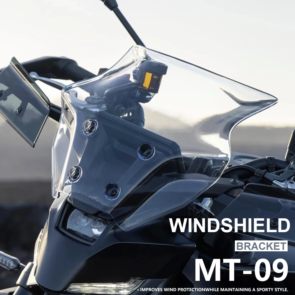 

MT09 2024 Wind Deflectors Windshield Bracket Windscreen Protector Motorcycle Accessories New For YAMAHA MT 09 MT-09 mt09