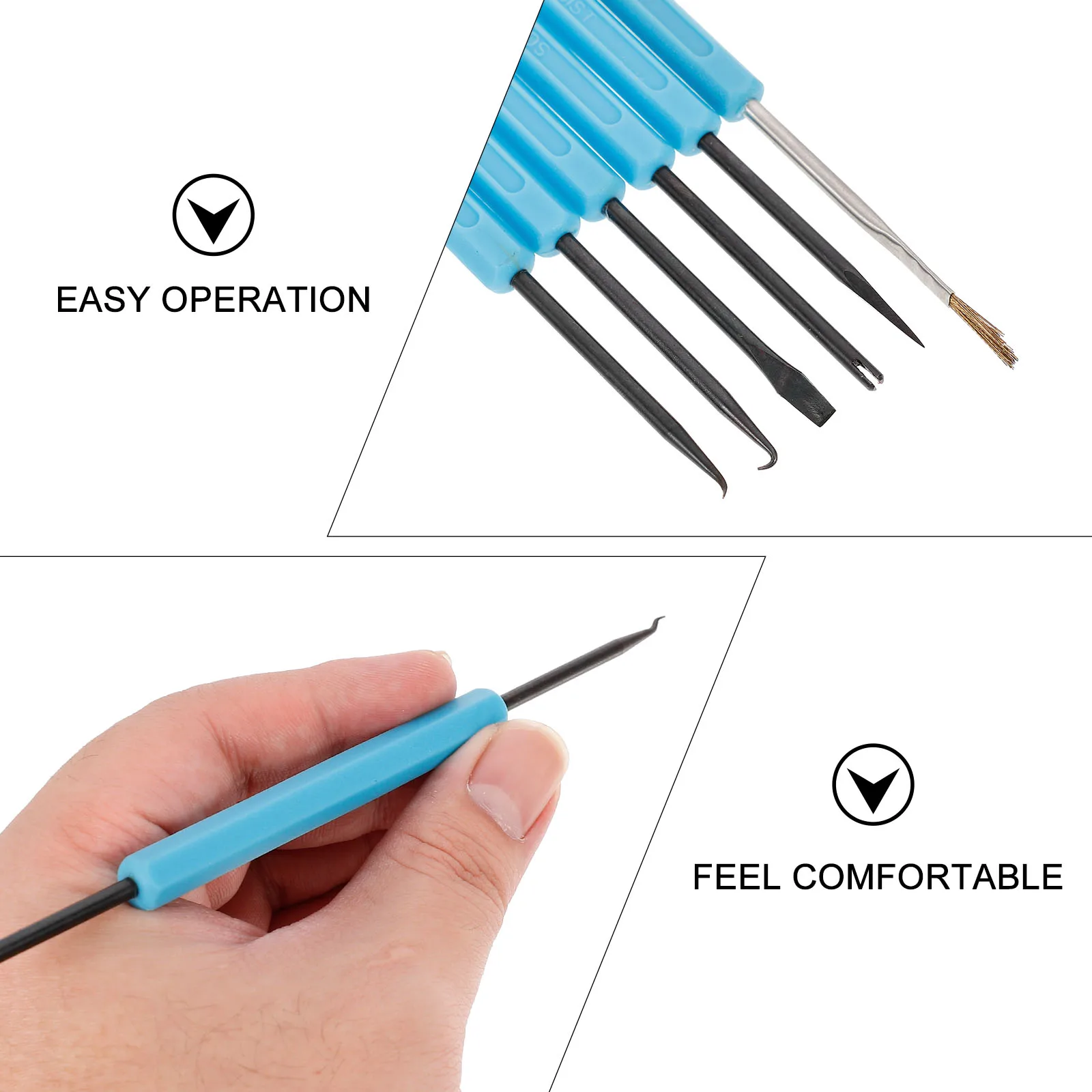 

6pcs Welding Kit Soldering Clamp Accessories Screwdriver PCB Blue Circuit Board Repair Tool Double Sided Carbon Steel for