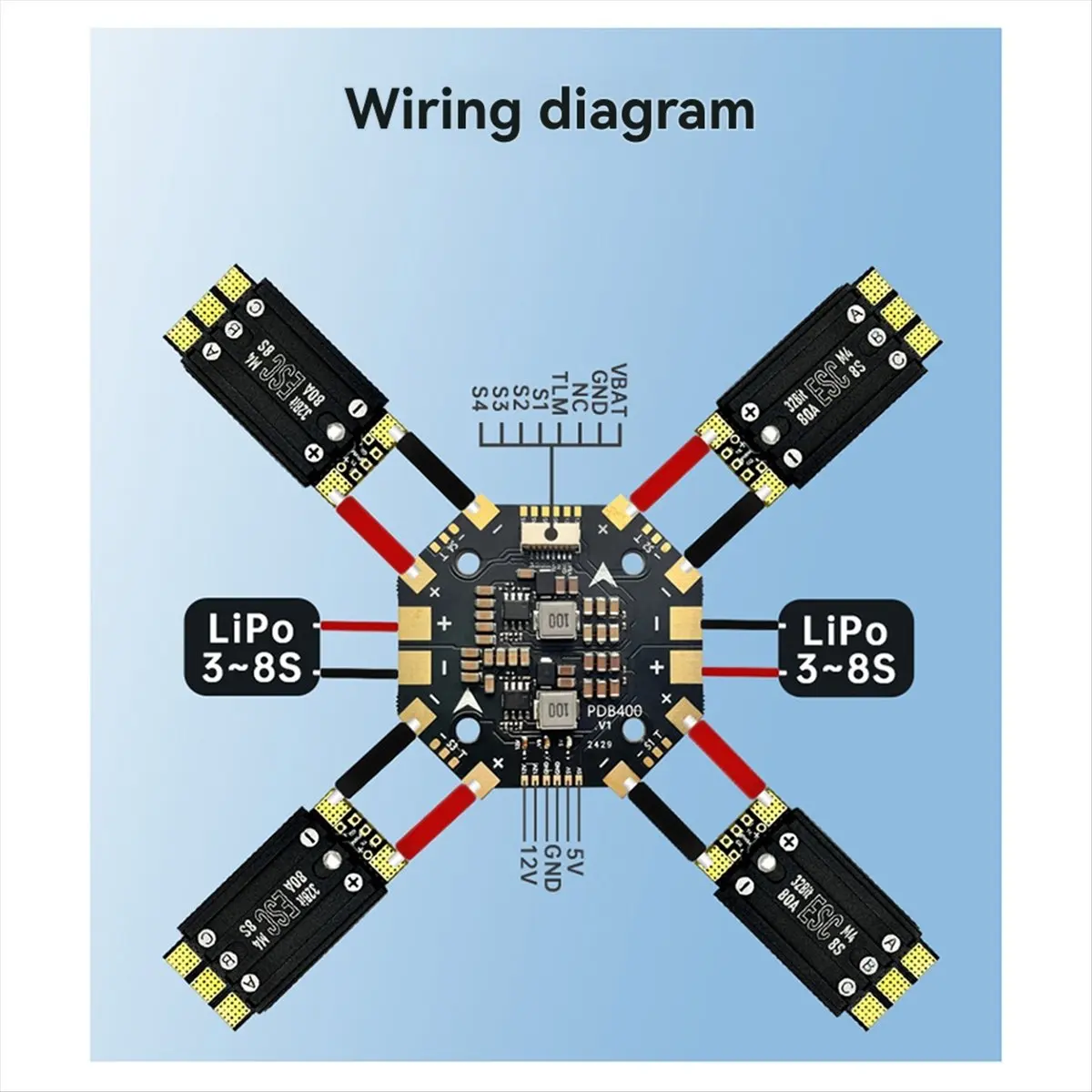 Super Sale 48K AM32 3-8S 80A ESC for FPV Racing Drones, Single Electronic Speed Controller, Enhanced Flight Stability
