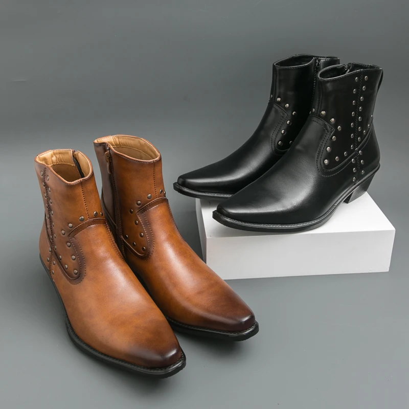 

Men's casual boots Classic autumn and winter styles Party or work business Outdoor fashion street shoes Thick soled New Hot