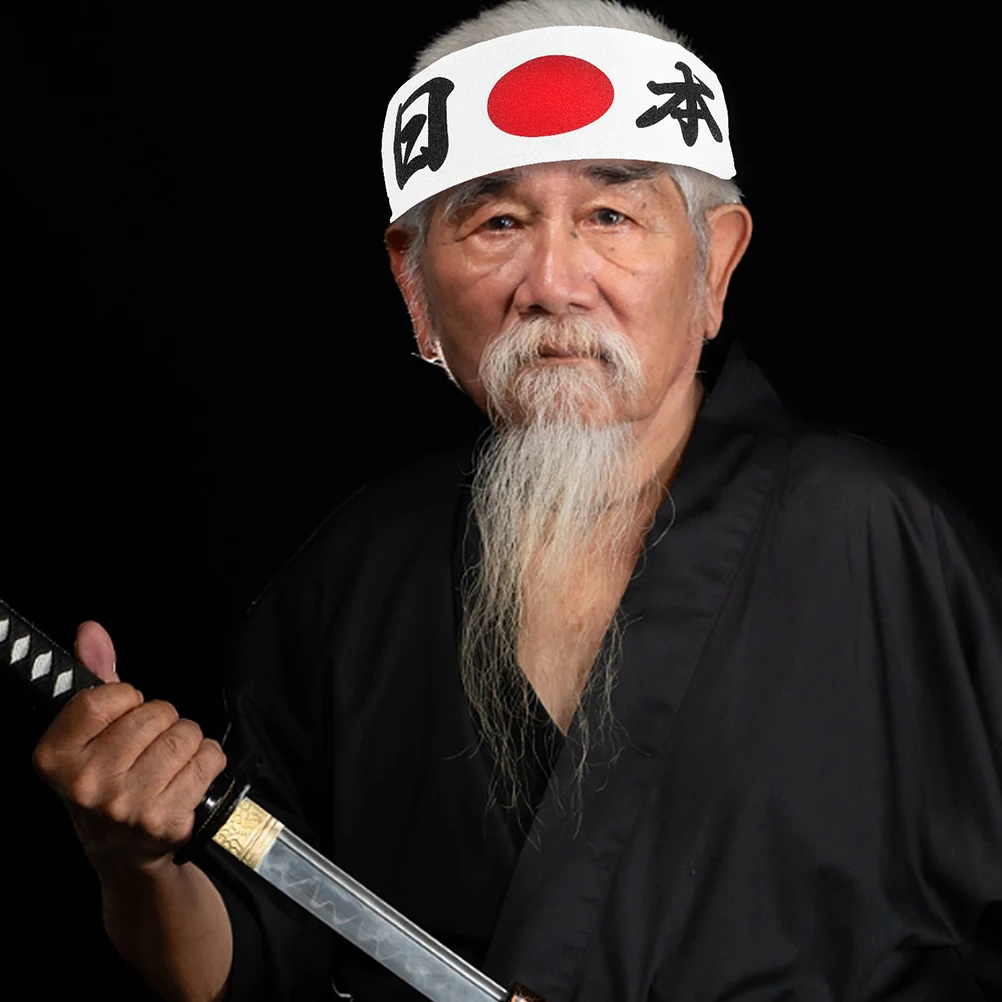 4pcs Japanese Chef Headband Men Hachimaki Cooking Sweatband Karate Training Running Workout