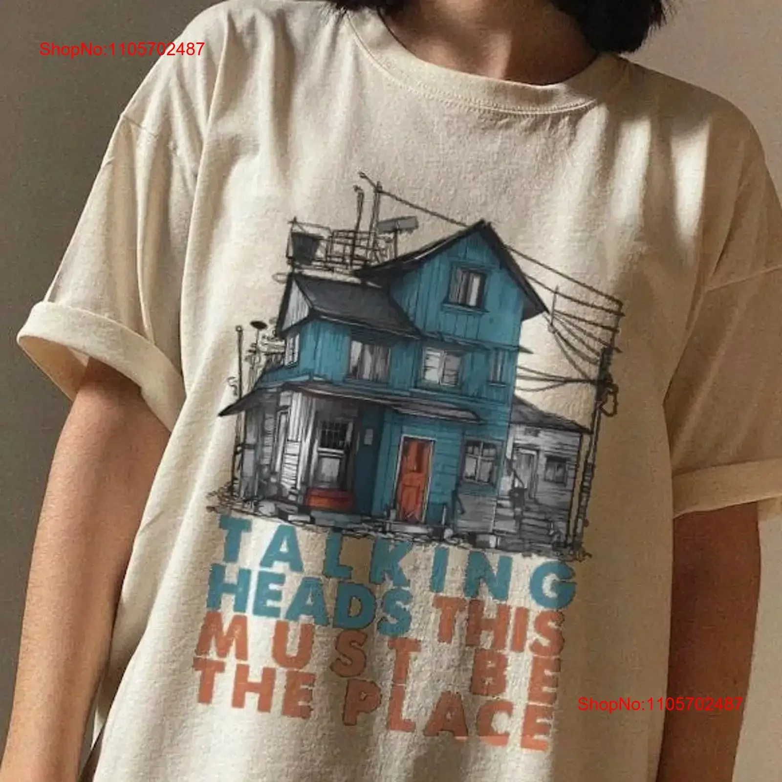Vintage Men's T Shirt Size USA Heavy Cotton Talking Head This Must Be The Place vintage Washed Comfortable Stretched homme