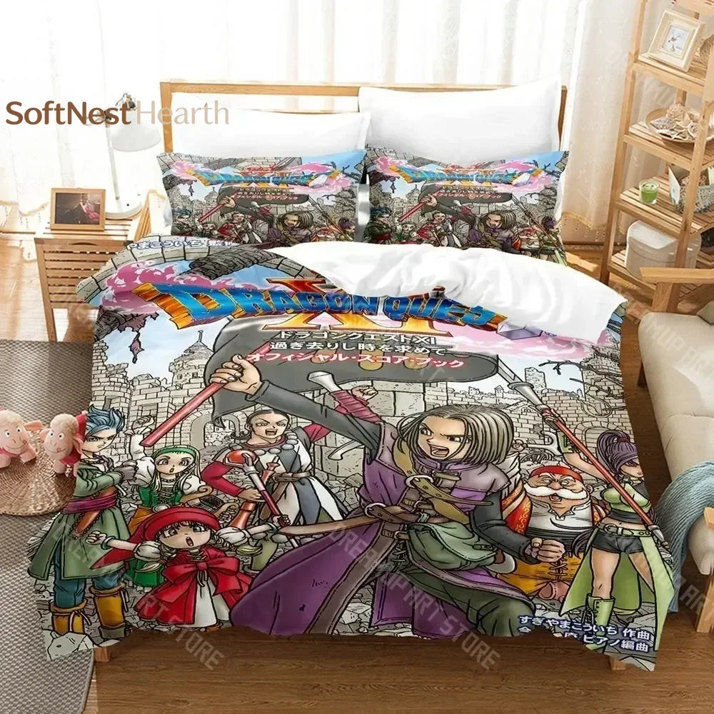 2026 3D Print Dragon Quest XI Bedding Set Single Twin Full Queen King Size Bed Set Adult Kid Bedroom Duvetcover Sets