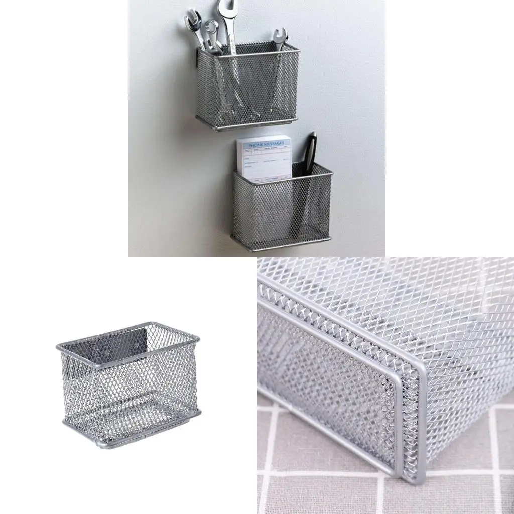 Durable Refrigerator Wire Mesh Basket Storage Box Pen Makeup
