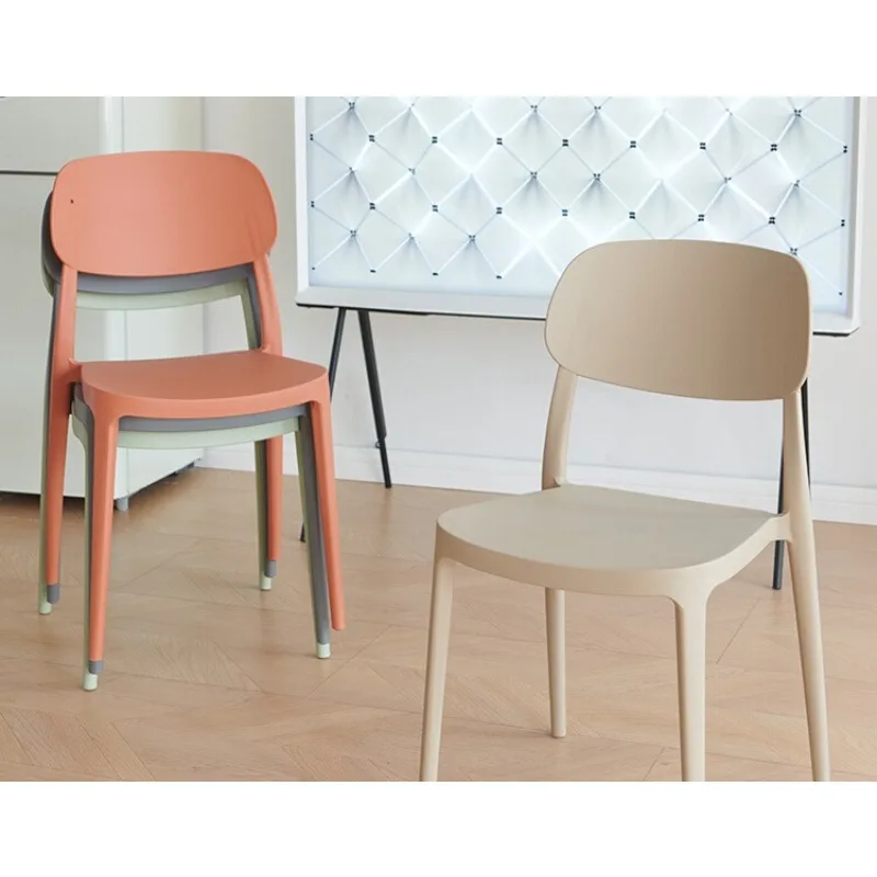 

Simple Casual Home Adult Thickened Backrest Stool Makeup Book Table Chair Restaurant