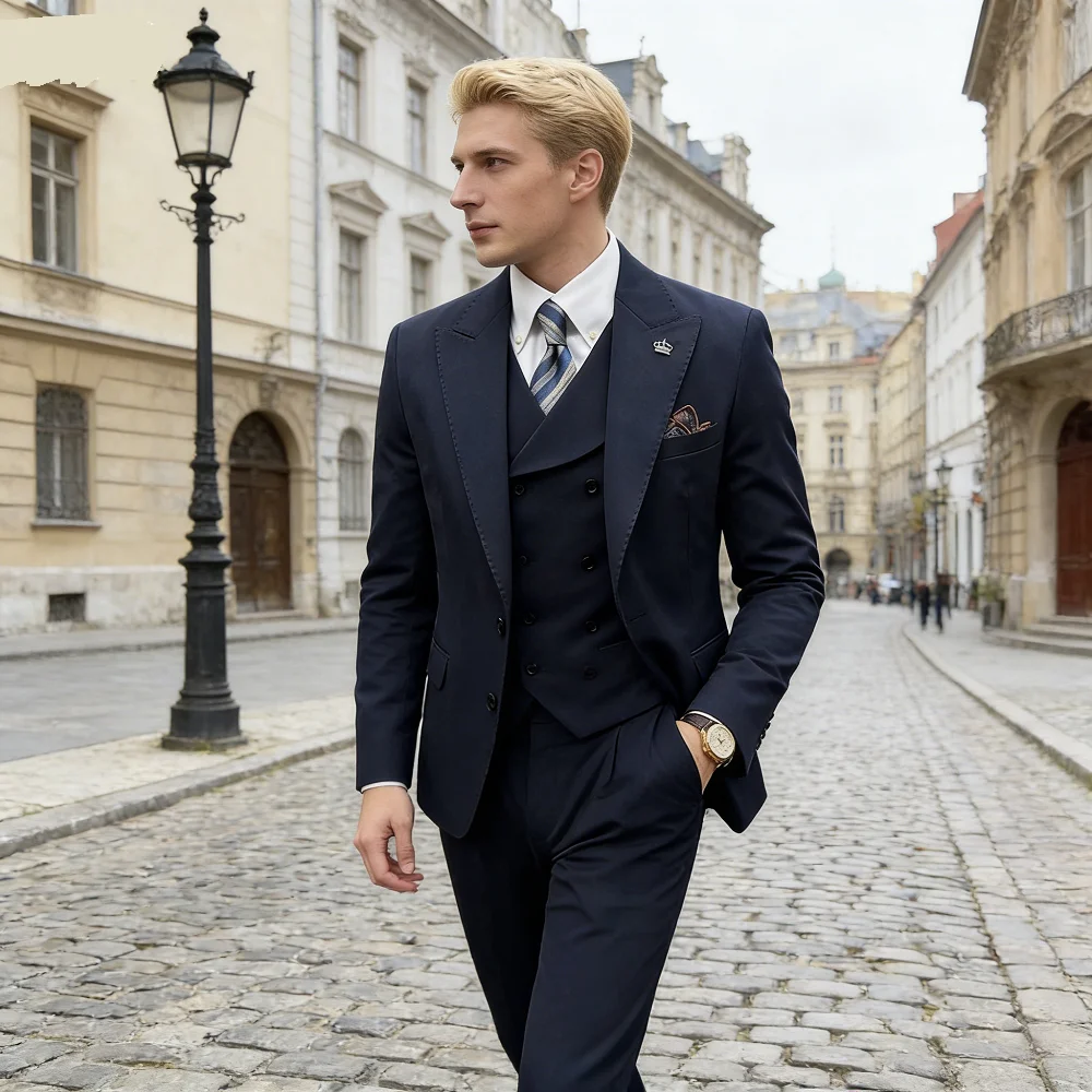 

Мужской свадебный смокинг 2025, бестселлер, однобортный однобортный формальный костюм для курения для жениха, танцевальный бал