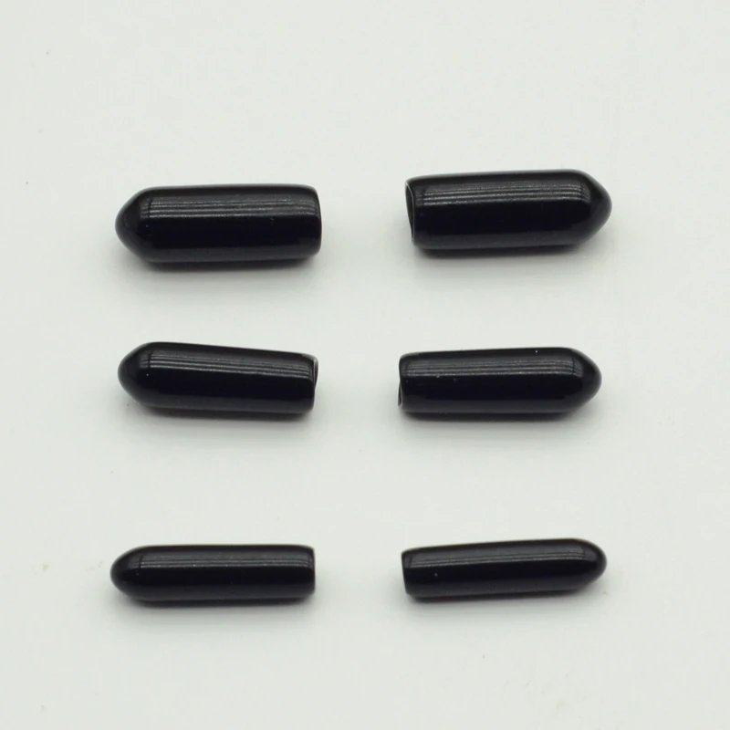 200PCS  Inner 2.5mm 3.5mm 4.5mm Black Rubber Tips For The End of Metal Headbands to Protect From Hurt Hairband ends