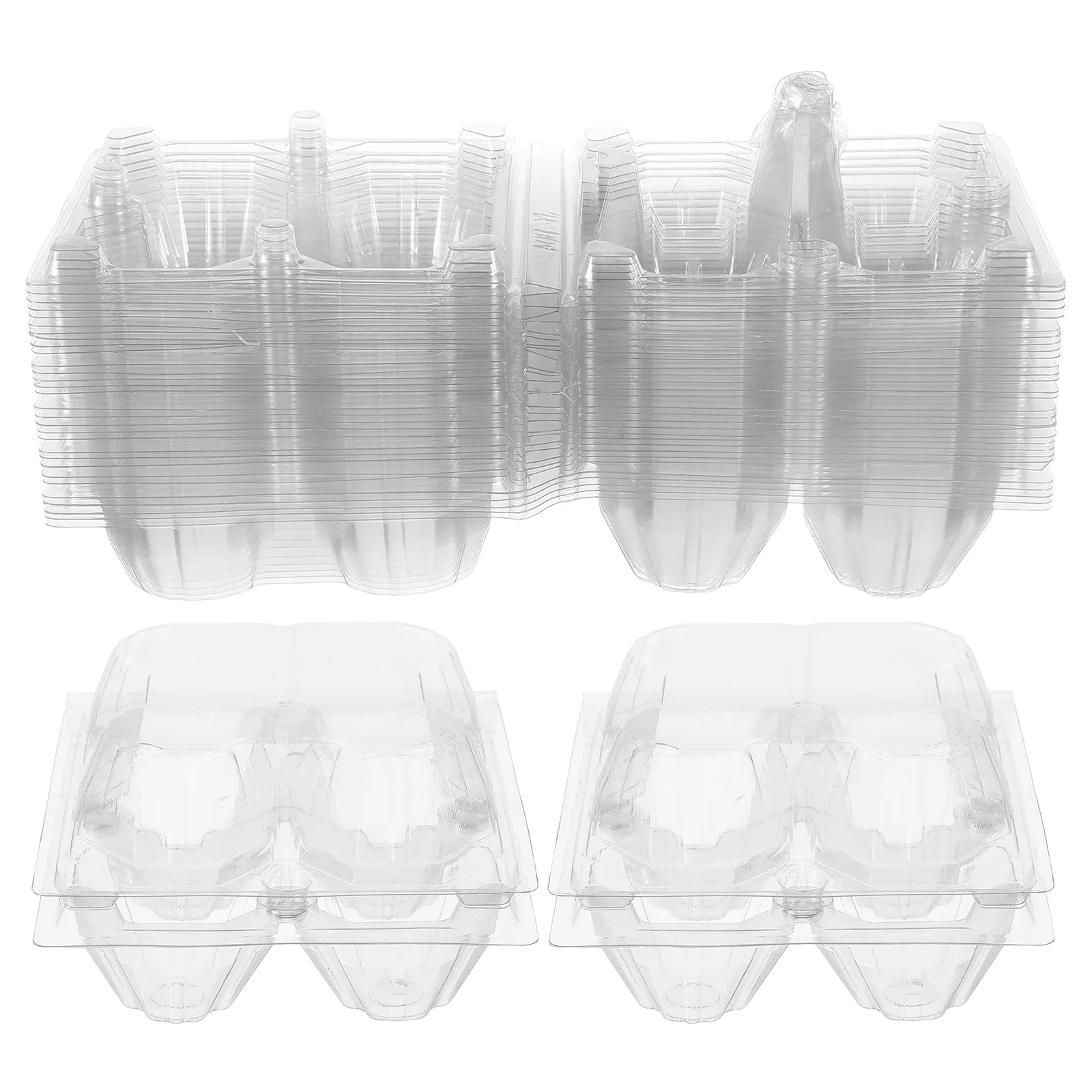 

30pcs Egg Box Reusable Clear Plastic Cartons Storage Carrier Crate Baskets Travel Holder Stacking Freezer Refrigerator Cupboard