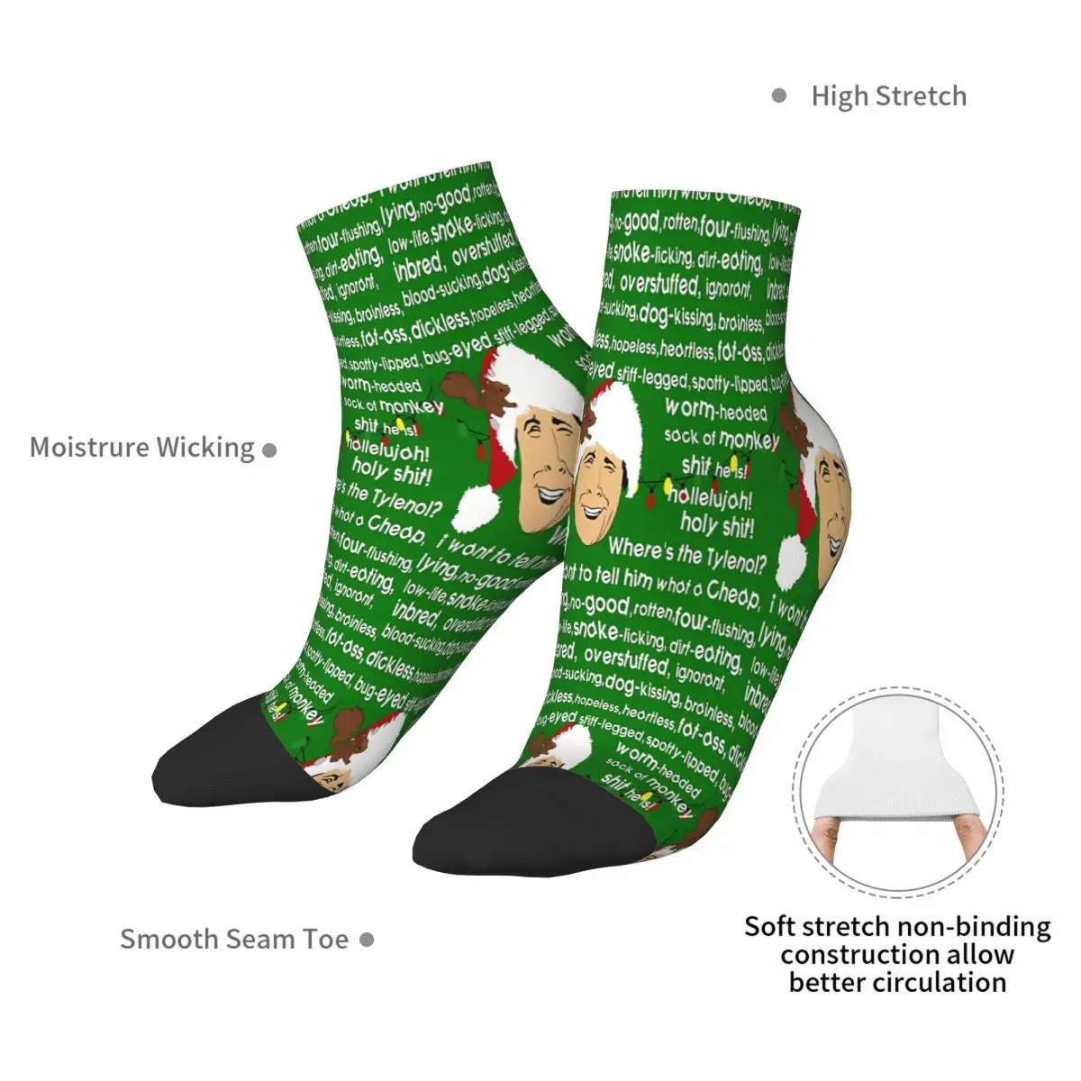 Clark Griswold Rant The Office Michael Scott TV Show Ankle Socks Male Mens Women Autumn Stockings Harajuku