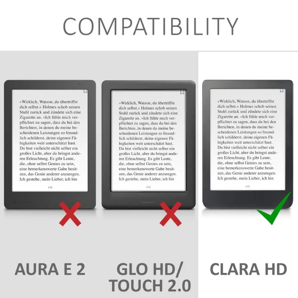 Etui na czytnik e-booków 6 cali Magnetyczne automatyczne budzenie/usypianie Etui na podstawce Folio Skóra PU Odporna na wstrząsy osłona ekranu dla Kobo Clara HD (N249) — zdjęcie produktu 4