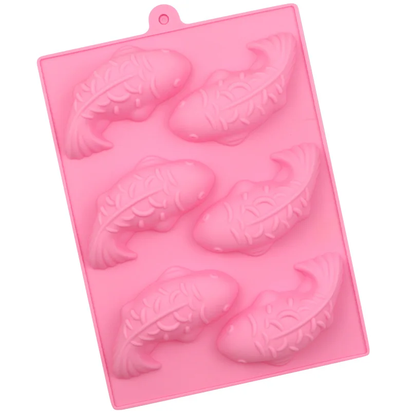 6 Carp Silicone Cake Mold, Plaster Mould XG789