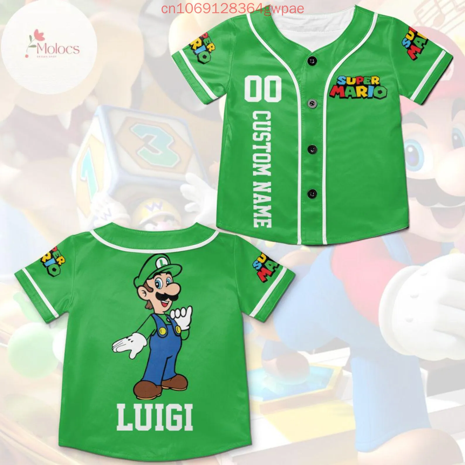 Personalized Super Mario Baseball Jersey Luigi Princess Peach Men's Womens Kdis Jersey Mario Birthday Boy Tee Mario Family Shirt