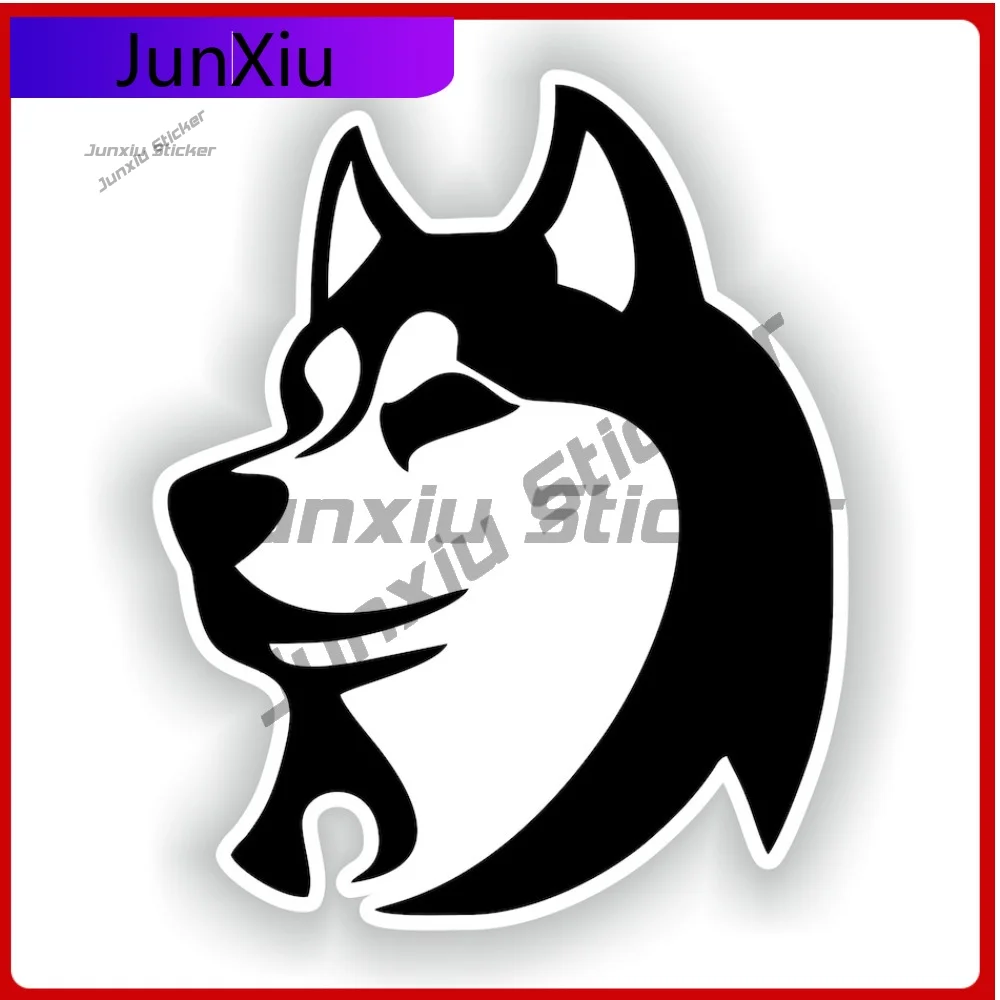 

Cute Husky Sticker Suv Bumper Custom Waterproof Decals Stickers For Car Decoration Cartoon Figure Sticker Bike Accessories Pvc