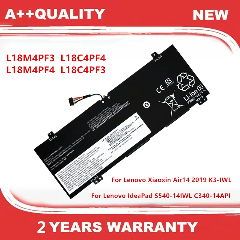 

L18M4PF3 L18C4PF4 L18M4PF4 L18C4PF3 Laptop Battery For Lenovo Xiaoxin Air14 2019 K3-IWL For IdeaPad S540-14IWL C340-14API