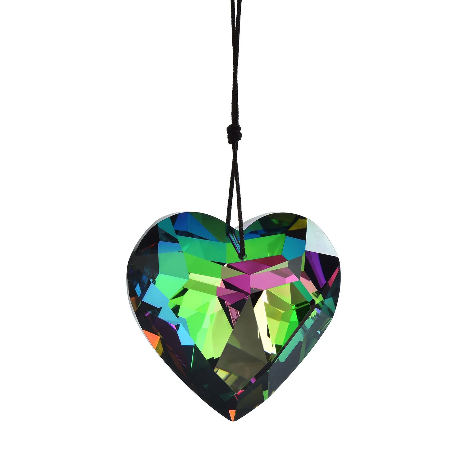 Colorful Sun Catcher Window Hanging Prism Rainbow Maker Pendant Heart Ornaments Colored Artificial Crystal Home Charm Decoration